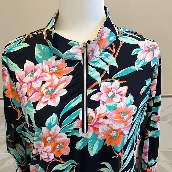 Woman's Tribal Tunic Dress, Long sleeves dress with Pockets -Size XL - Picture 2 of 9